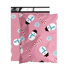 New Snowman Design Pink Poly Mailers 6x9 Inches Set Of 15